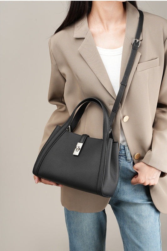 Fashionable Korean-style Large-capacity Leather Handbag